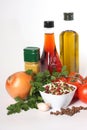 Oil, vegetables and spice Royalty Free Stock Photo