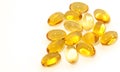 Oil vitamins yellow capsule Royalty Free Stock Photo
