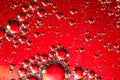 Oil on Water Red and Silver Bubble Abstract Royalty Free Stock Photo