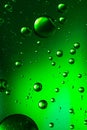Oil and water, vivid green