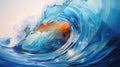 Oil Wave Closeup, abstract illustration