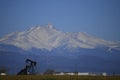 Oil Well and Longs Peak Royalty Free Stock Photo