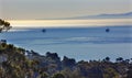 Oil Well Platforms Morning Pacific Ocean Landscape Santa Barbara