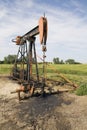 Oil well pump Royalty Free Stock Photo