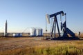 Oil well and Storage Tanks Royalty Free Stock Photo