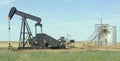 Oil well and tank Royalty Free Stock Photo