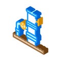 oil wellhead petroleum engineer isometric icon vector illustration