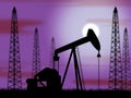 Oil Wells Means Power Source And Drilling