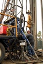 Oil Worker at Oil Well Abandoning Jobsite Royalty Free Stock Photo