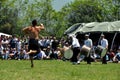 Oil wrestling on the occasion of Liberation Day in Dragash. Royalty Free Stock Photo