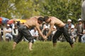Oil wrestling in Turkey Royalty Free Stock Photo