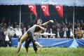 Oil wrestling in Turkey Royalty Free Stock Photo