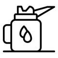 Oilcan icon, outline style