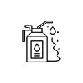 Oiler bottle petroleum icon. Simple line, outline vector of oil industry icons for ui and ux, website or mobile application