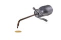Oiler for lubricating machine parts. Accessories used in a mechanical workshop Royalty Free Stock Photo