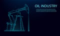 Oilfield, Drilling Oil or Natural Gas Rig Poster Brochure Flyer Design, Vector Illustration