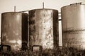 Oilfield Oil Tank West Texas