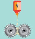 Oiling Gears Vector