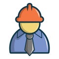 Oilman icon, cartoon style