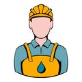 Oilman icon, icon cartoon