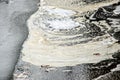 Oily river water Royalty Free Stock Photo