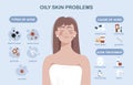 Oily skin problems Royalty Free Stock Photo