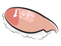 Oily Tuna Sushi Royalty Free Stock Photo
