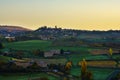 Oingt village at sunrise time, Beaujolais, France Royalty Free Stock Photo