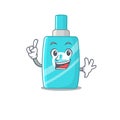 Ointment cream mascot character design with one finger gesture Royalty Free Stock Photo