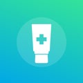 Ointment cream, tube medicine icon