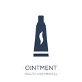 Ointment icon. Trendy flat vector Ointment icon on white background from Health and Medical collection