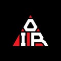 OIR triangle letter logo design with triangle shape. OIR triangle logo design monogram. OIR triangle vector logo template with red Royalty Free Stock Photo