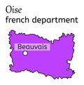 Oise french department map