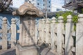 Oishi Kuranosuke tomb at Forty-seven Ronin Graves at Kissho-ji Temple in Tennoji, Osaka, Japan. a