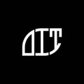 OIT letter logo design on BLACK background. OIT creative initials letter logo concept. OIT letter design.OIT letter logo design on Royalty Free Stock Photo
