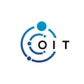 OIT letter technology logo design on white background. OIT creative initials letter IT logo concept. OIT letter design Royalty Free Stock Photo