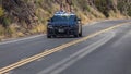 OJAI CALIFORNIA USA - MAY 14, 2018 - Police car in front of Amgen Stage 2 Mens Bicycle Tour of. Competing, touring