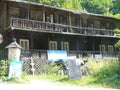 OJCOW , POLAND -HISTORICAL WOODEN BUILDINGS ON OJCOWSKI NATIONAL PARK