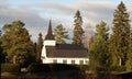 White church of Ãâje in Dalarna in Sweden