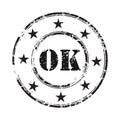 Ok abstract grunge rubber stamp background Royalty Free Stock Photo