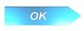 OK on blue arrow - 3D rendering Royalty Free Stock Photo