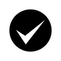 Ok button vector icon. Approve illustration sign. Check mark symbol. Yes logo. Royalty Free Stock Photo