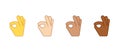 Ok emoji best gesture icon. Hand okay thumbs finger choice vector good sign