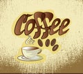 Coffee banner sketch Royalty Free Stock Photo