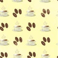 Vintage Coffee pattern Royalty Free Stock Photo