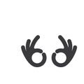 ok hand gesture icon vector illustration design