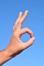 Ok hand symol Royalty Free Stock Photo