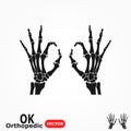 OK orthopedic ( X-ray human hand with OK sign )