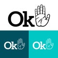 OK Sign - Hand Sign with OK Symbol Royalty Free Stock Photo