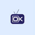 OK TV Logo Design Template, Online TV Channel